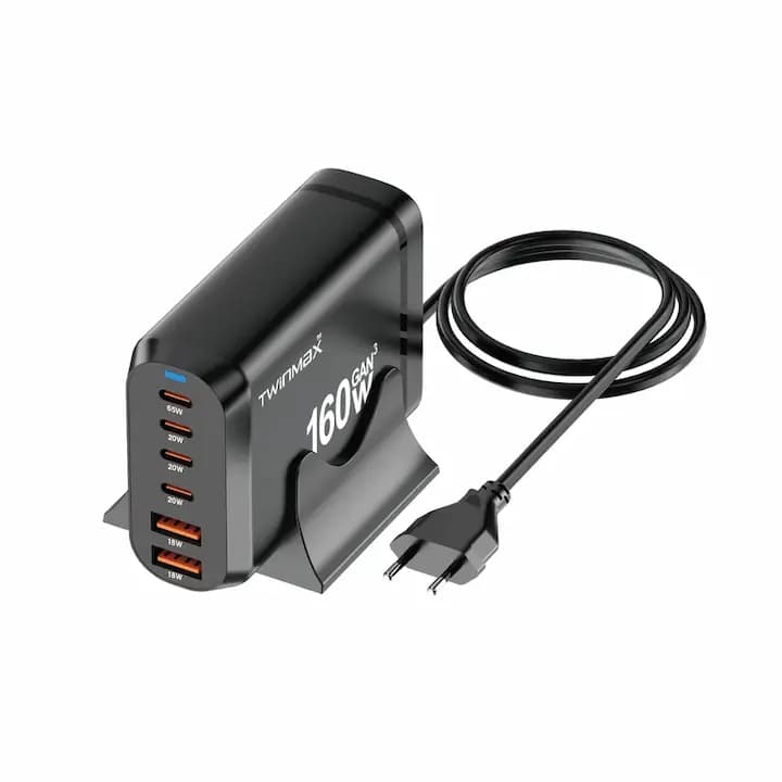 شارژر رومیزی 165 وات شش پورت تویین مکس مدل MV-32
