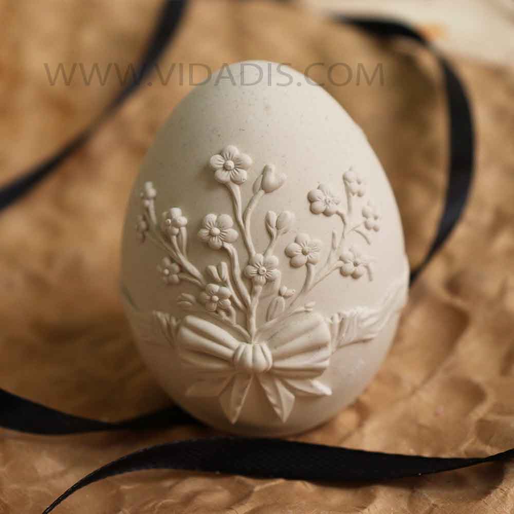 قالب سیلیکونی تخم مرغ طرح دسته گل و پاپیون — تصویر ۷