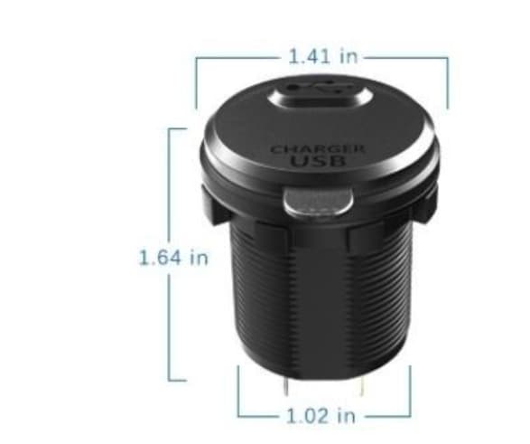 شارژر USB گرد تو کار 2.1 آمپر با نمایشگر ولتاژ — تصویر ۲