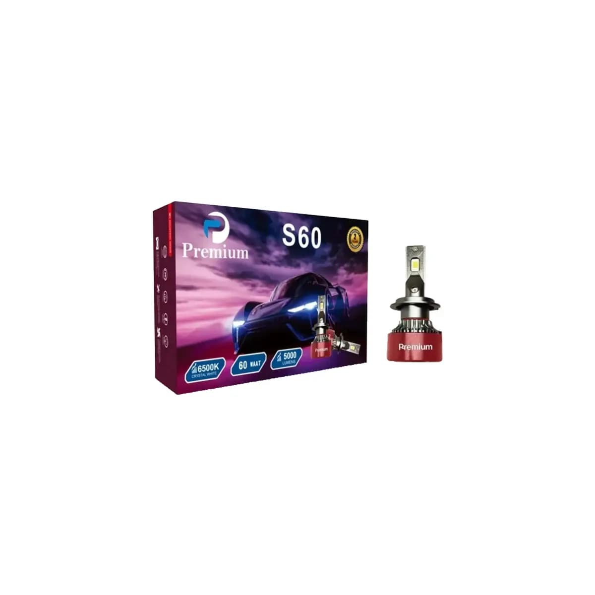 هدلایت LED پرمیوم پایه H3 مدل S60