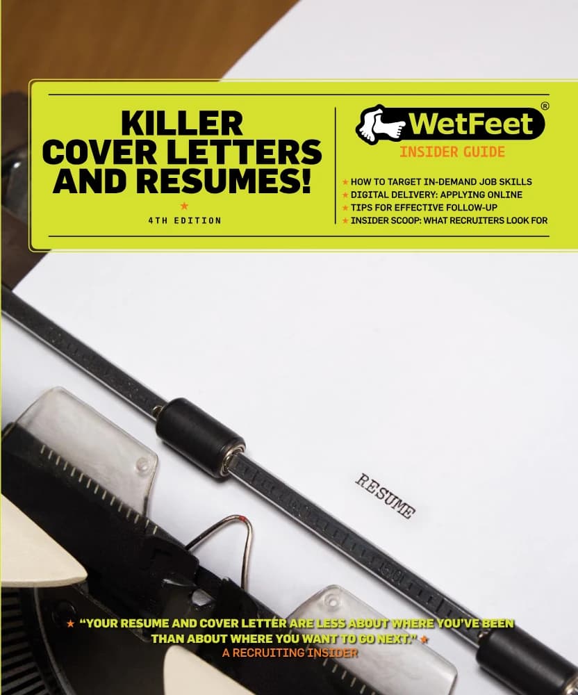 کتاب رزومه و نامههای پوششی حرفهای اثر WetFeet نسخه پیدیاف انگلیسی