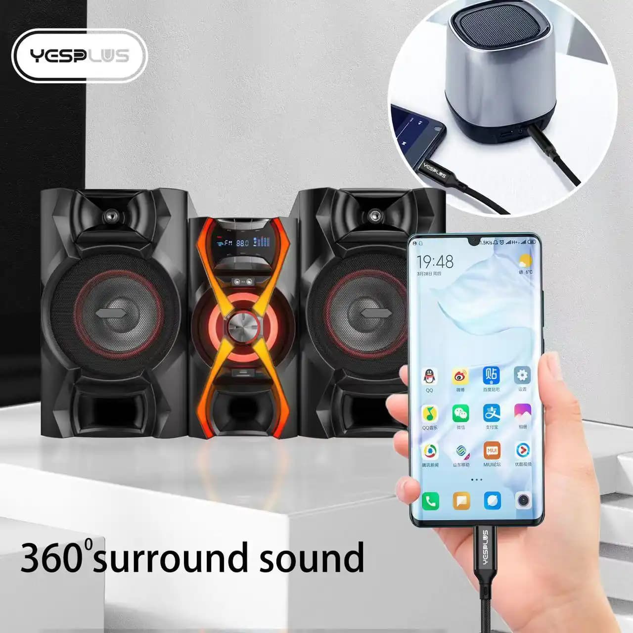 مبدل type c to aux YS-1401 — تصویر ۳