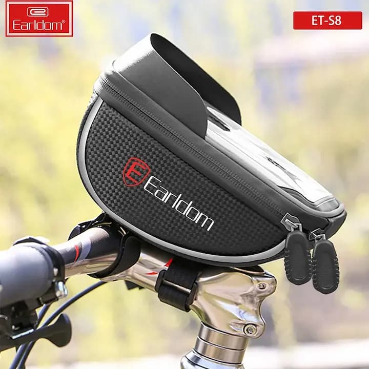 کیف نگهدارنده گوشی همراه ارلدام مدل ET-S8 مخصوص موتور و دوچرخه با قابلیت تاچ