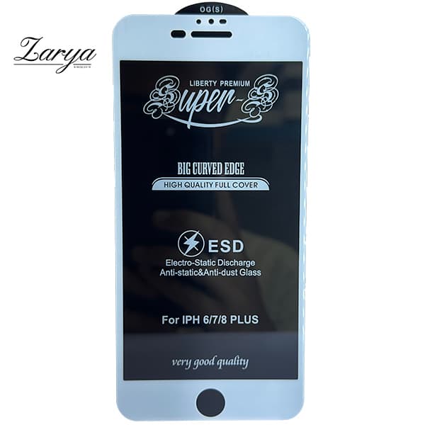 گلس آیفون 6 پلاس سفید برند OG مدل superS +