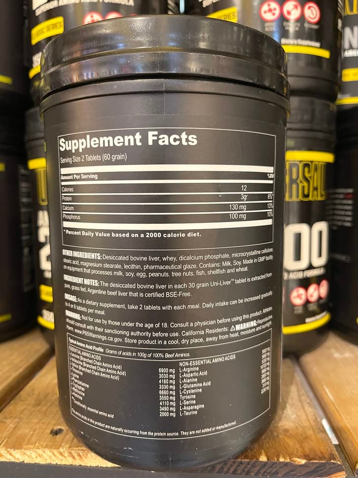 آمینو یونی لیور 500 عددی یونیورسال Universal Nutrition Uni Liver — تصویر ۲