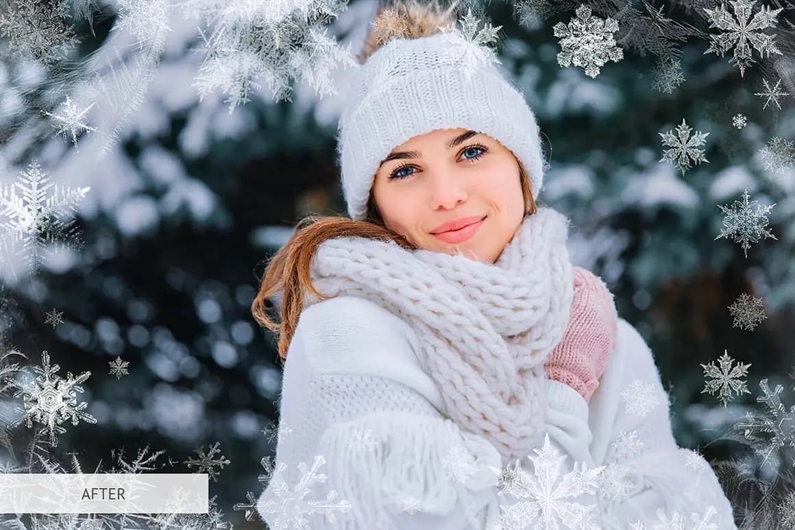 مجموعه افکت برف و دانه‌های برفی برای فتوشاپ — تصویر ۵