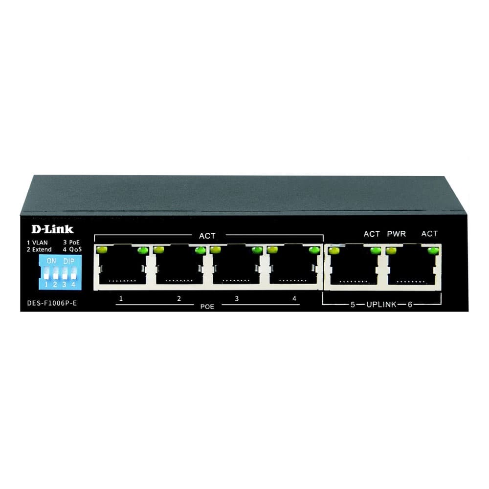 سوئیچ 6 پورت مگابیتی دی لینک DLINK DES-F1006P-E