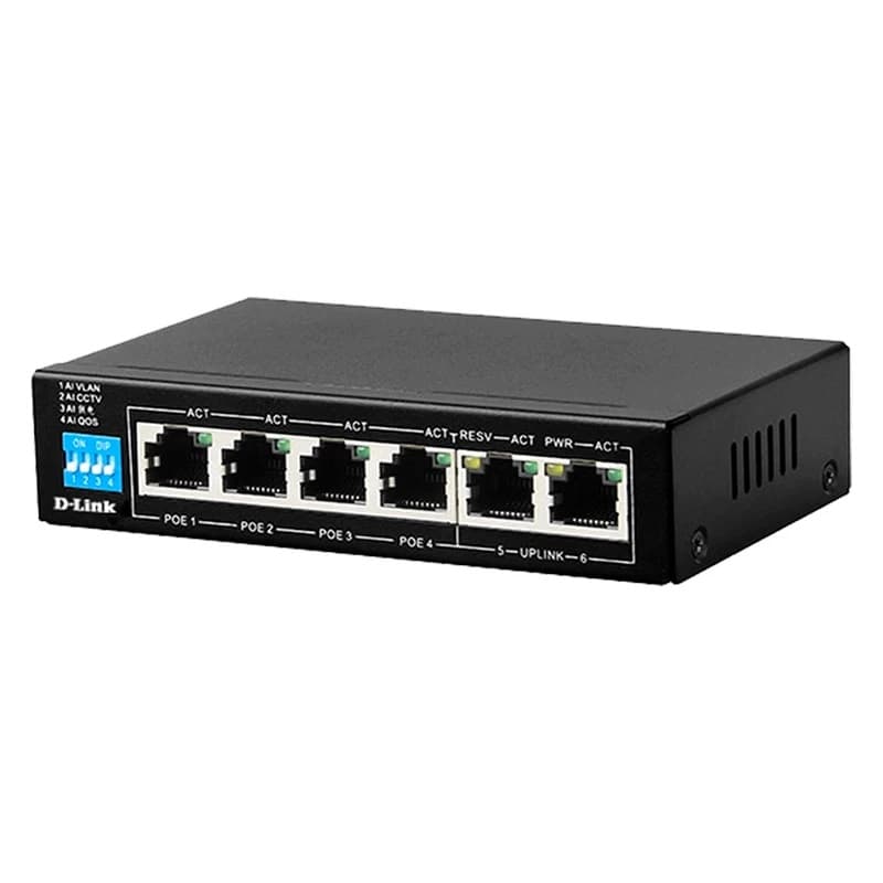 سوئیچ 6 پورت مگابیتی دی لینک DLINK DES-F1006P-E — تصویر ۳