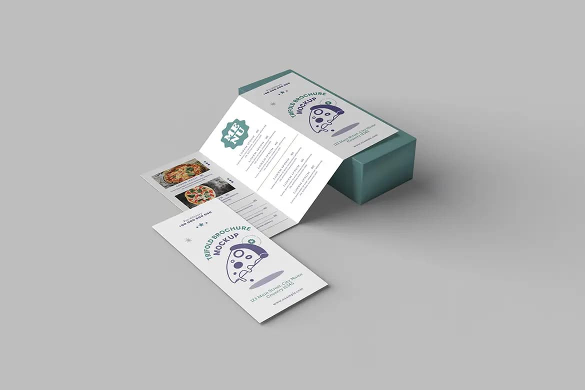 موکاپ بروشور سه لت مینیمال — تصویر ۳