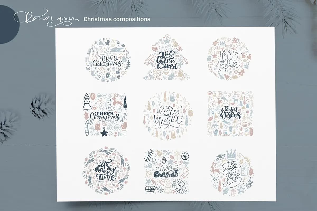 طرح وکتور و عناصر طراحی کریسمس — تصویر ۸