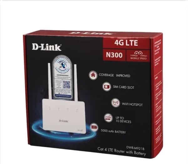 مودم سیم کارتی باطری دار آنلاک 4G رومیزی CAT4 دی لینک DLINK DWR-M921B — تصویر ۶