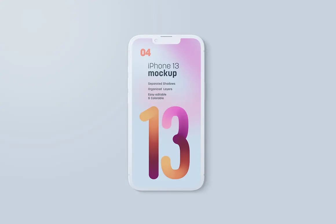موکاپ آیفون 12 و 13 پرو نسخه Clay — تصویر ۶