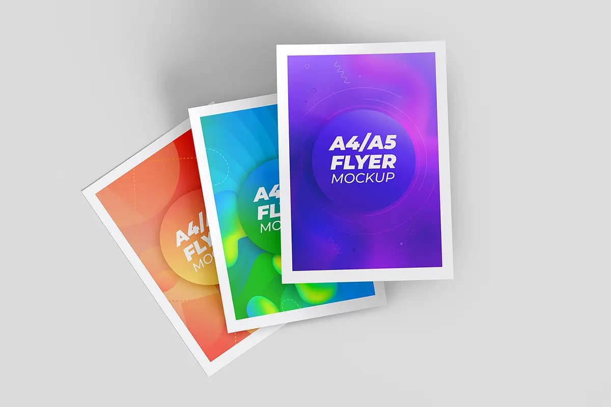 موکاپ تراکت A4 / A5 — تصویر ۳