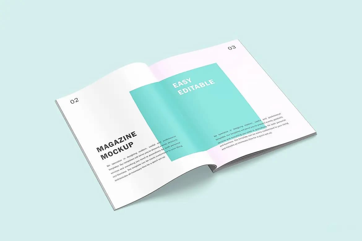 موکاپ مجله سایز US Letter – 4 فایل — تصویر ۲