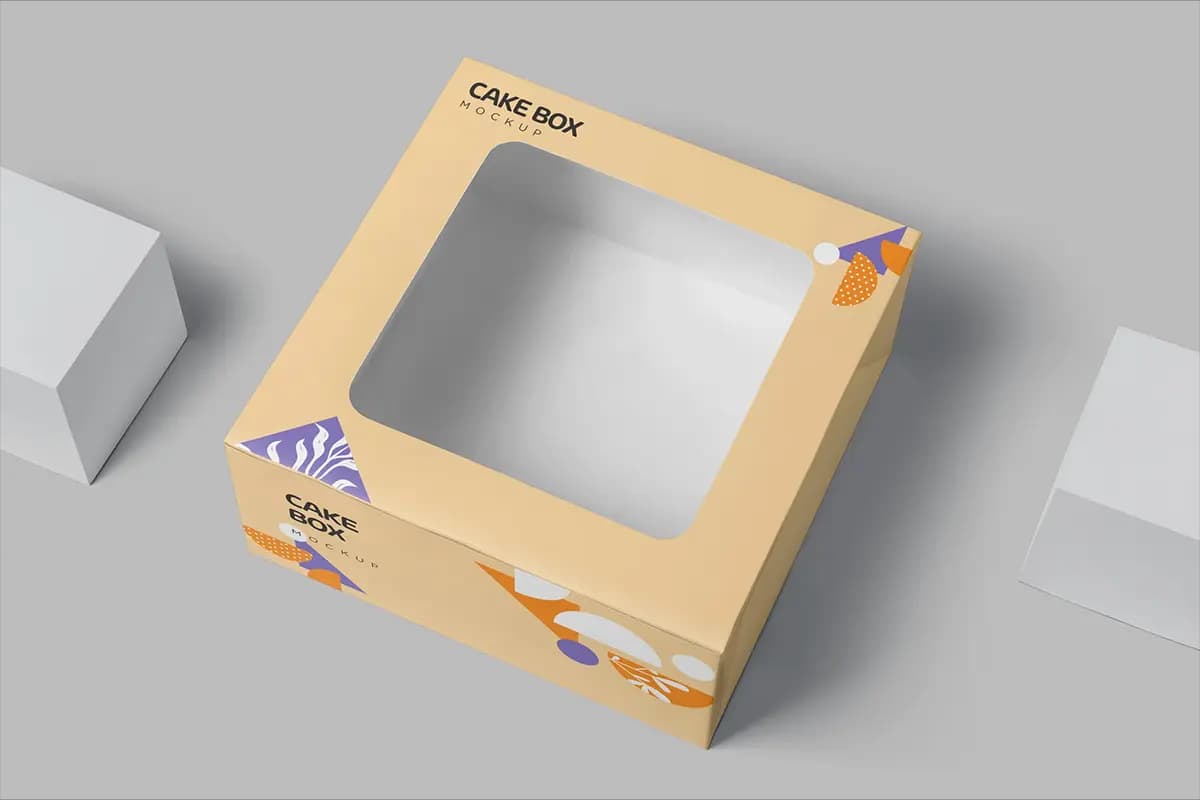 موکاپ جعبه کیک