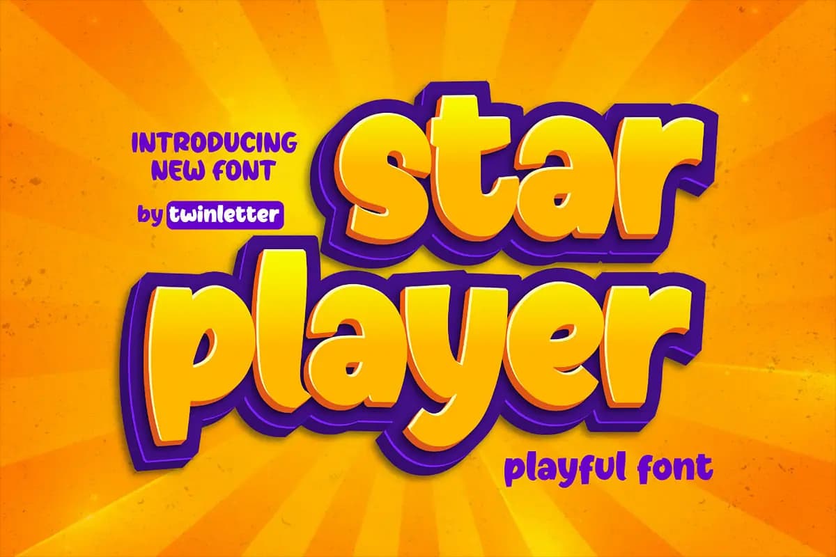 فونت سبک گیم Star Player