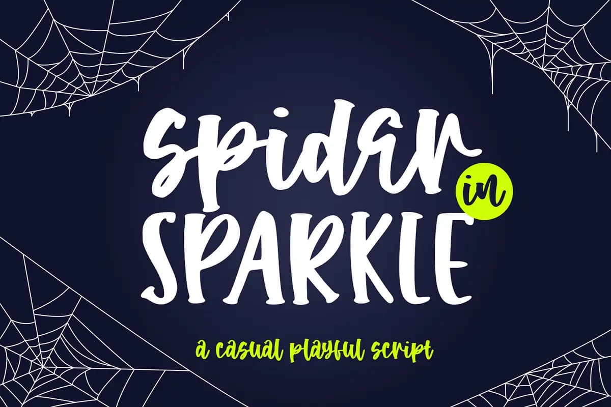 فونت دست‌نویس Spider in Sparkle