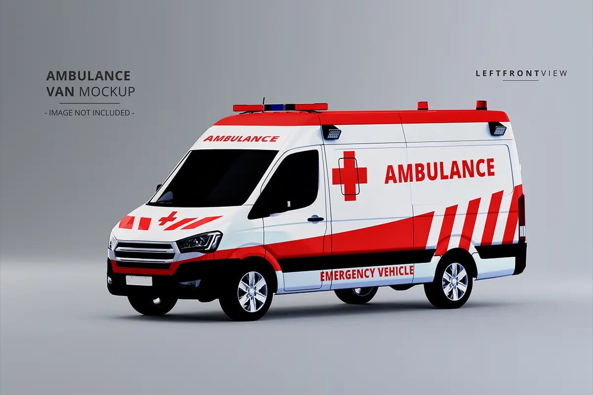 موکاپ آمبولانس | ماشین ون