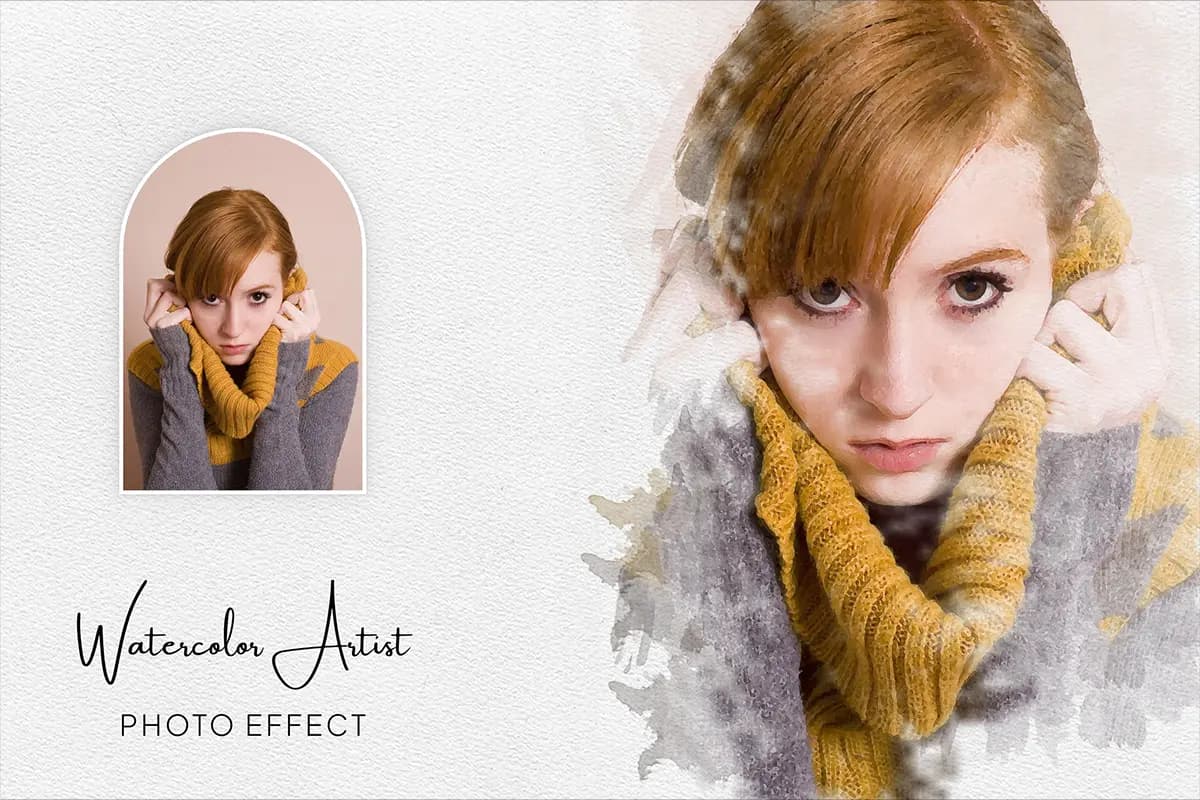 افکت هنرمند آبرنگی برای فتوشاپ