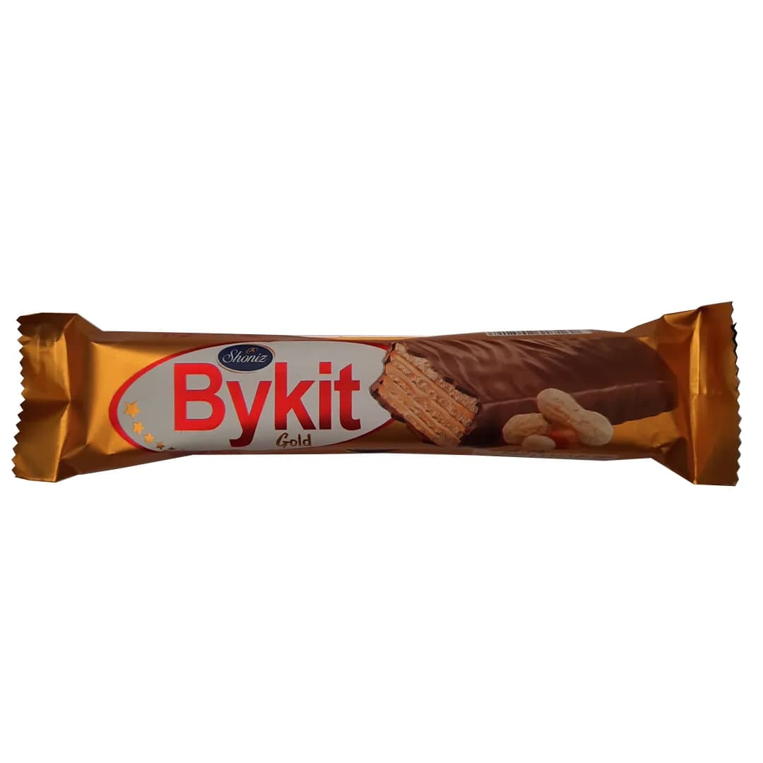 ویفر شکلاتی بایکت طلایی شونیز با طعم بادام‌زمینی 45 گرمی