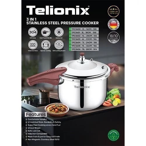 زودپز ۷ لیتری تلیونیکس (Telionix) مدل TPC3604
