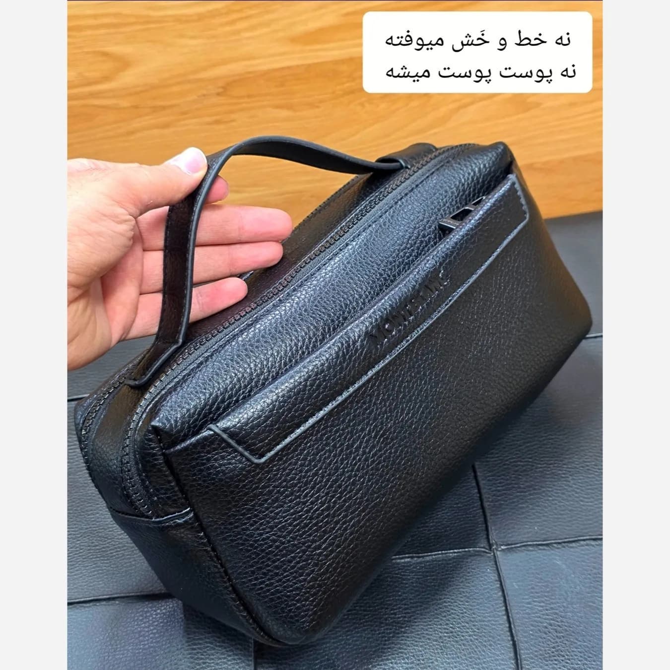 کیف دستی دوحالته مونت بلانک چرم وارداتی چهار زیپ — تصویر ۷
