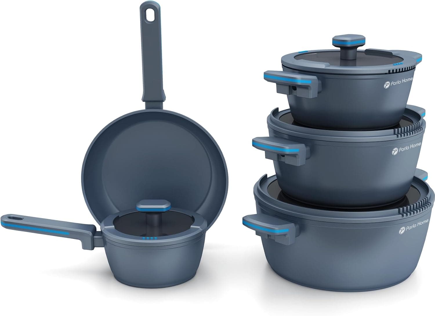 سرویس قابلمه سرامیکی 9 تکه پارلا هوم (ParlaHome) مدل Challenger C-1060 — تصویر ۳