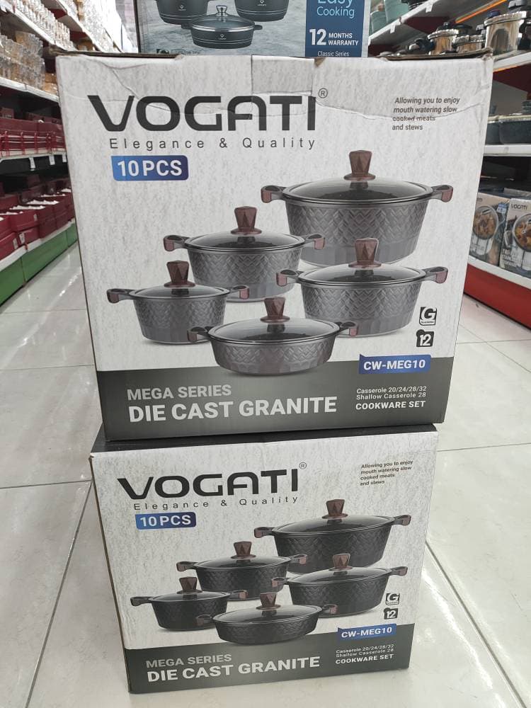 سرویس قابلمه گرانیتی ۱۰ پارچه ووگاتی (Vogati) سری Mega