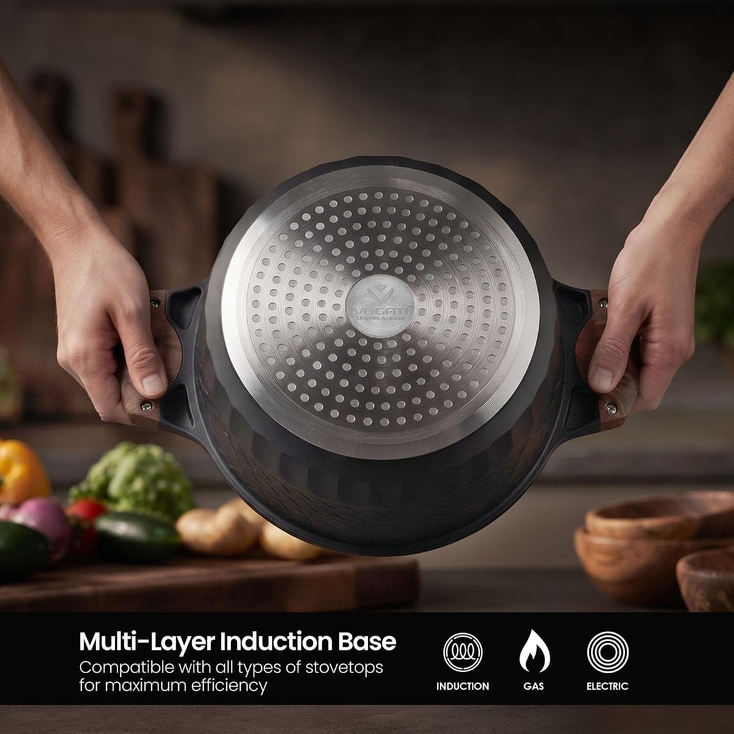 سرویس قابلمه گرانیتی ۱۰ پارچه ووگاتی (Vogati) سری Mega — تصویر ۷