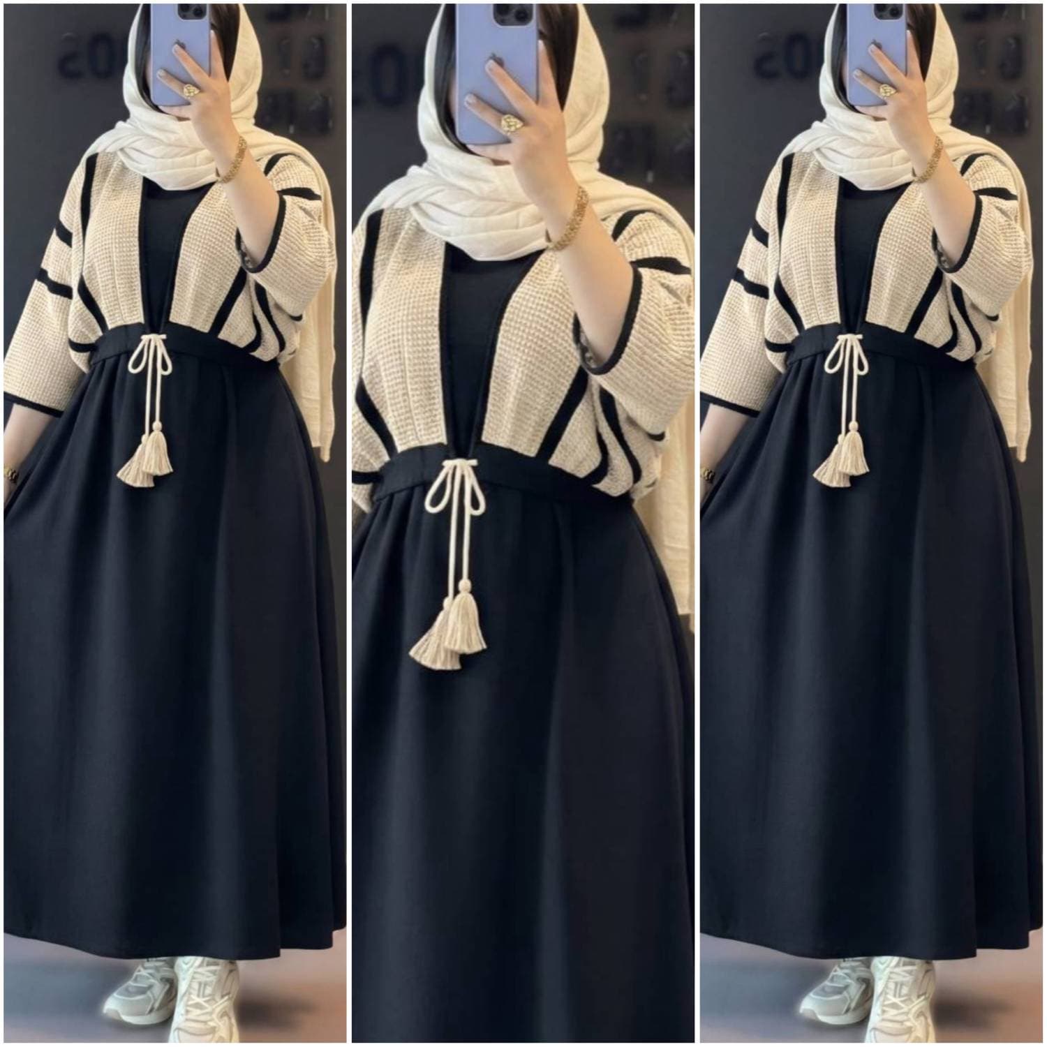 ست کراپ و سارافون زنانه شانتون فری سایز مدل اسرا EM 23462