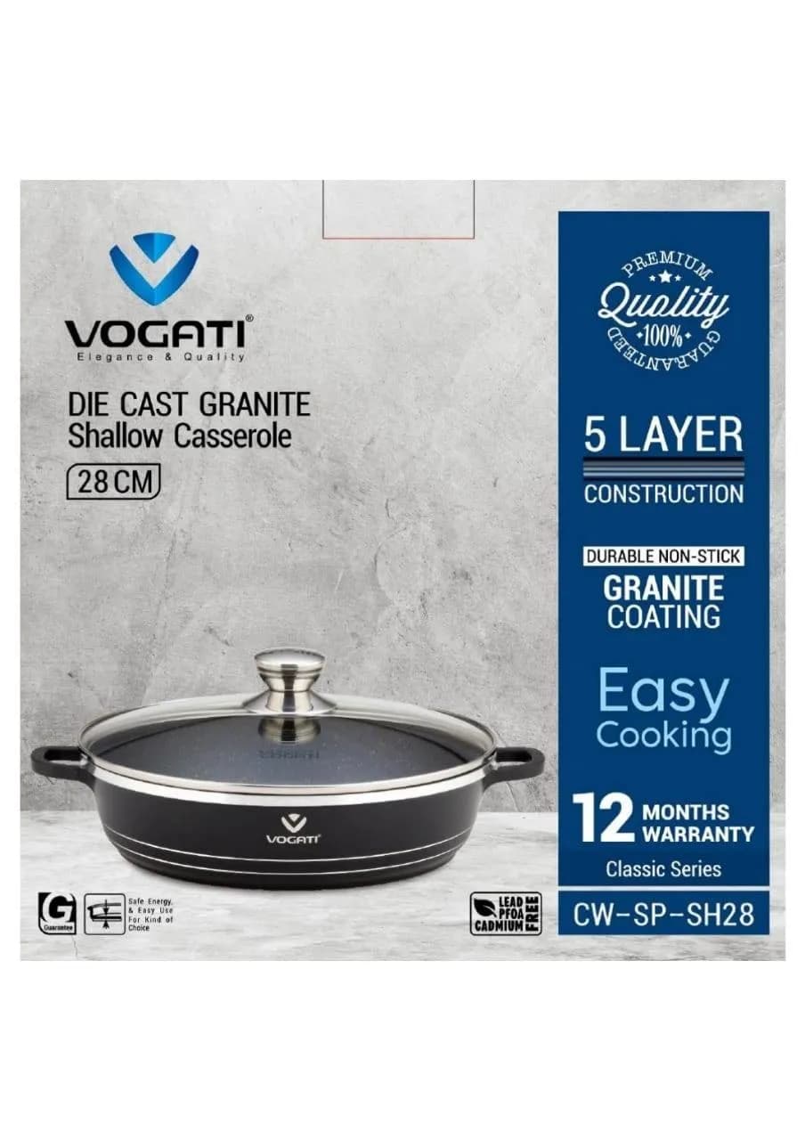 ماهی تابه گرانیتی ووگاتی (Vogati) 28 سانتیمتری مدل CW-SP-SH28