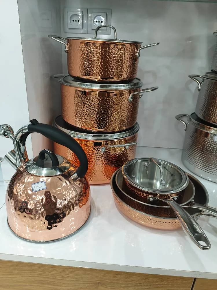 سرویس قابلمه استیل ۱۲ پارچه پارلا هوم (ParlaHome) مدل P-1190 سری Prestige