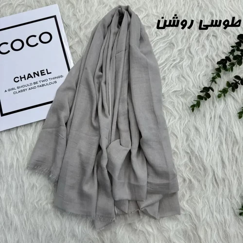 شال سوپرنخ وارداتی مشکی قواره 2000 در 98 سانتیمتر — تصویر ۷
