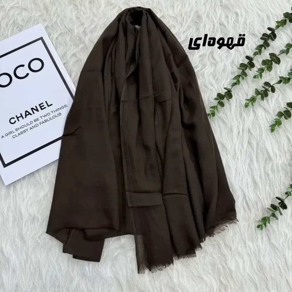 شال سوپرنخ وارداتی مشکی قواره 2000 در 98 سانتیمتر — تصویر ۱۲