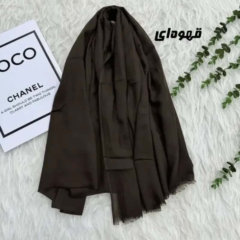 شال سوپرنخ وارداتی مشکی قواره 2000 در 98 سانتیمتر — تصویر ۸