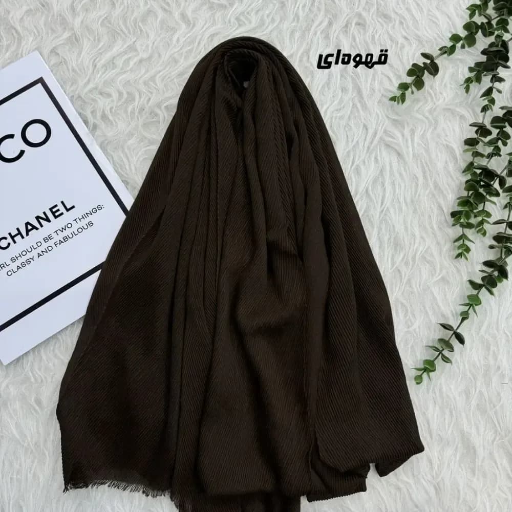 شال وارداتی سوپرنخ برشکا طرح تیغ ماهی سایز 204 در 84 سانتیمتر — تصویر ۴