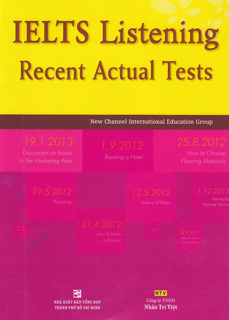 کتاب IELTS Listening Recent Actual Tests (آزمون‌های واقعی اخیر لیسنینگ آیلتس) نسخه انگلیسی PDF