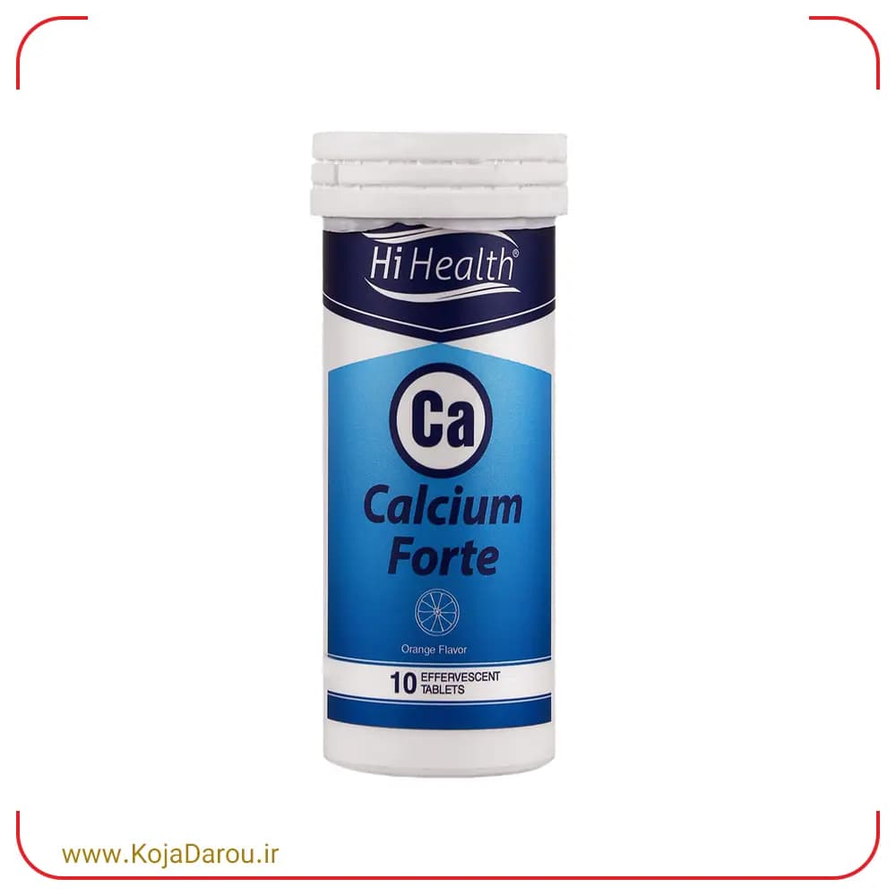 قرص جوشان کلسیم فورت های هلث Hi Health Calcium Forte بسته 10 عددی