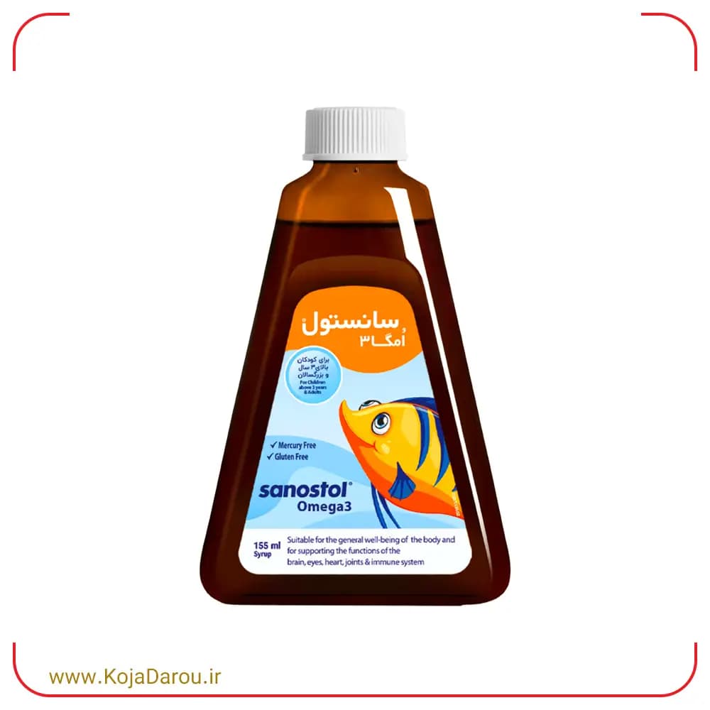 شربت امگا 3 سانستول با طعم پرتقال Sanostol Omega 3 حجم 155 میلی لیتر