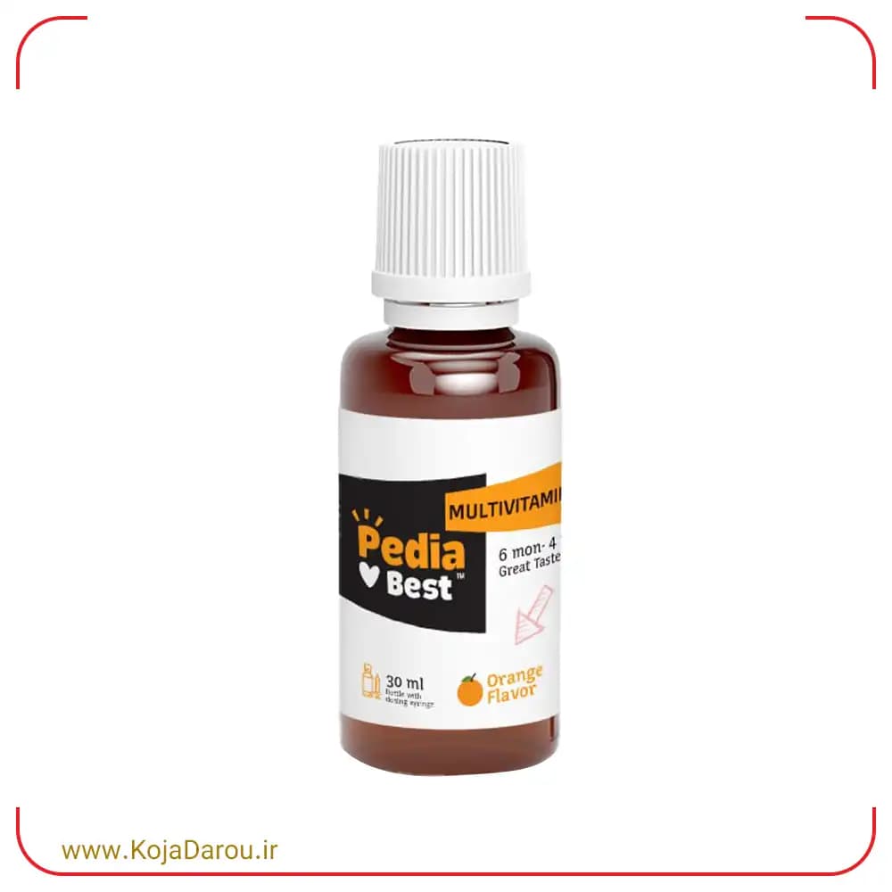 قطره مولتی ویتامین پدیابست با طعم پرتقال Pedia Best Multi Vitamin حجم 30 میلی لیتر — تصویر ۲