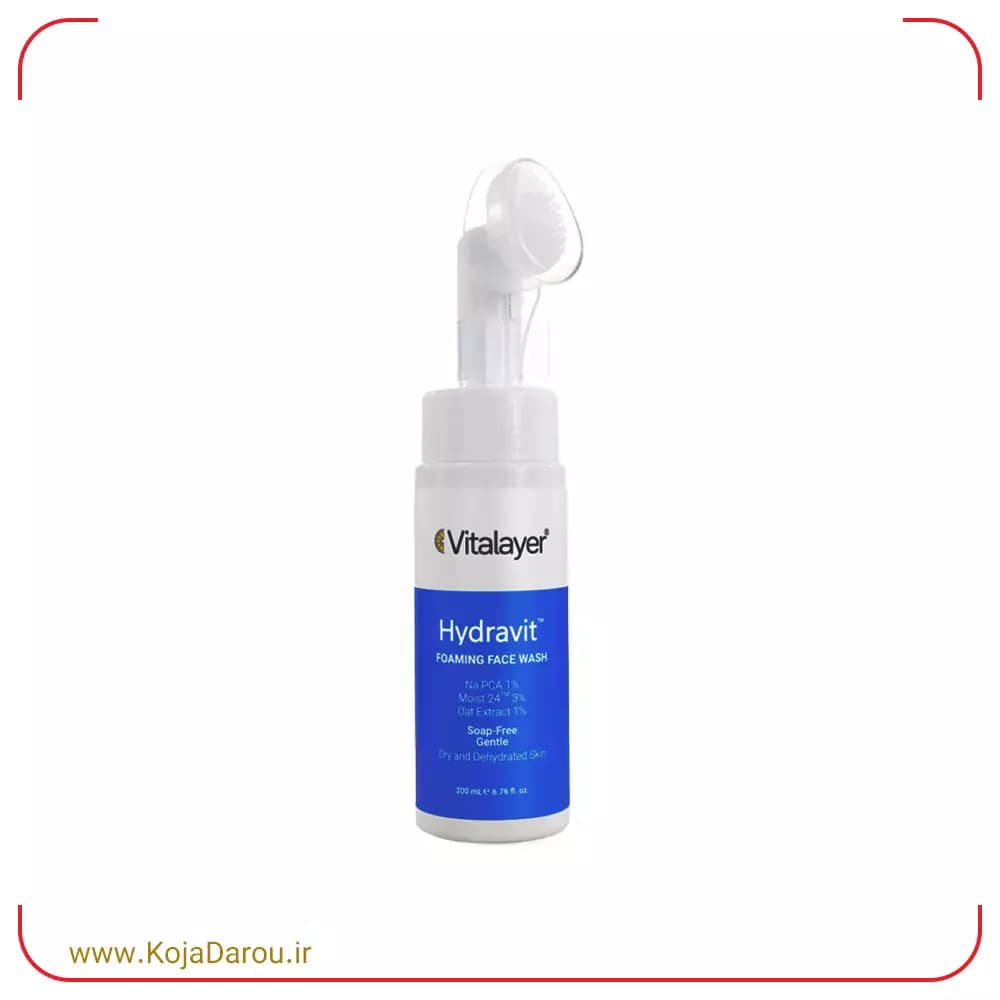 فوم شستشوی صورت هیدراویت ویتالیر مناسب پوست خشک Vitalayer Hydravit حجم 150 میلی لیتر