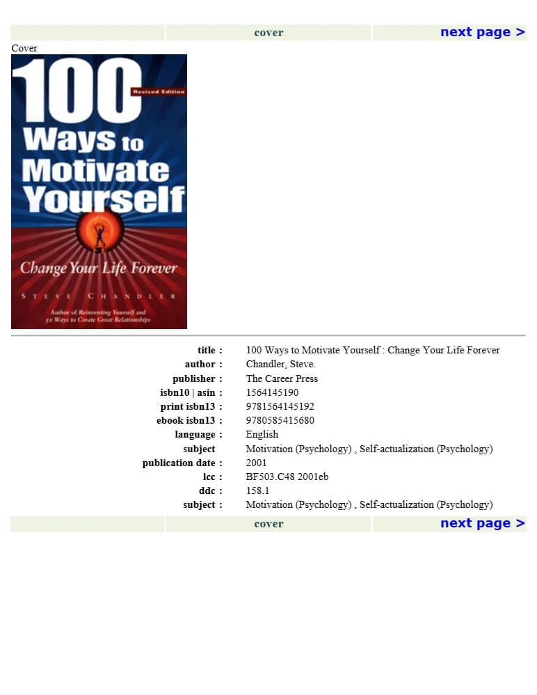 کتاب 100 Ways to Motivate Yourself (۱۰۰ راه برای ایجاد انگیزه در خود) نسخه انگلیسی PDF | استیو چندلر (Steve Chandler)