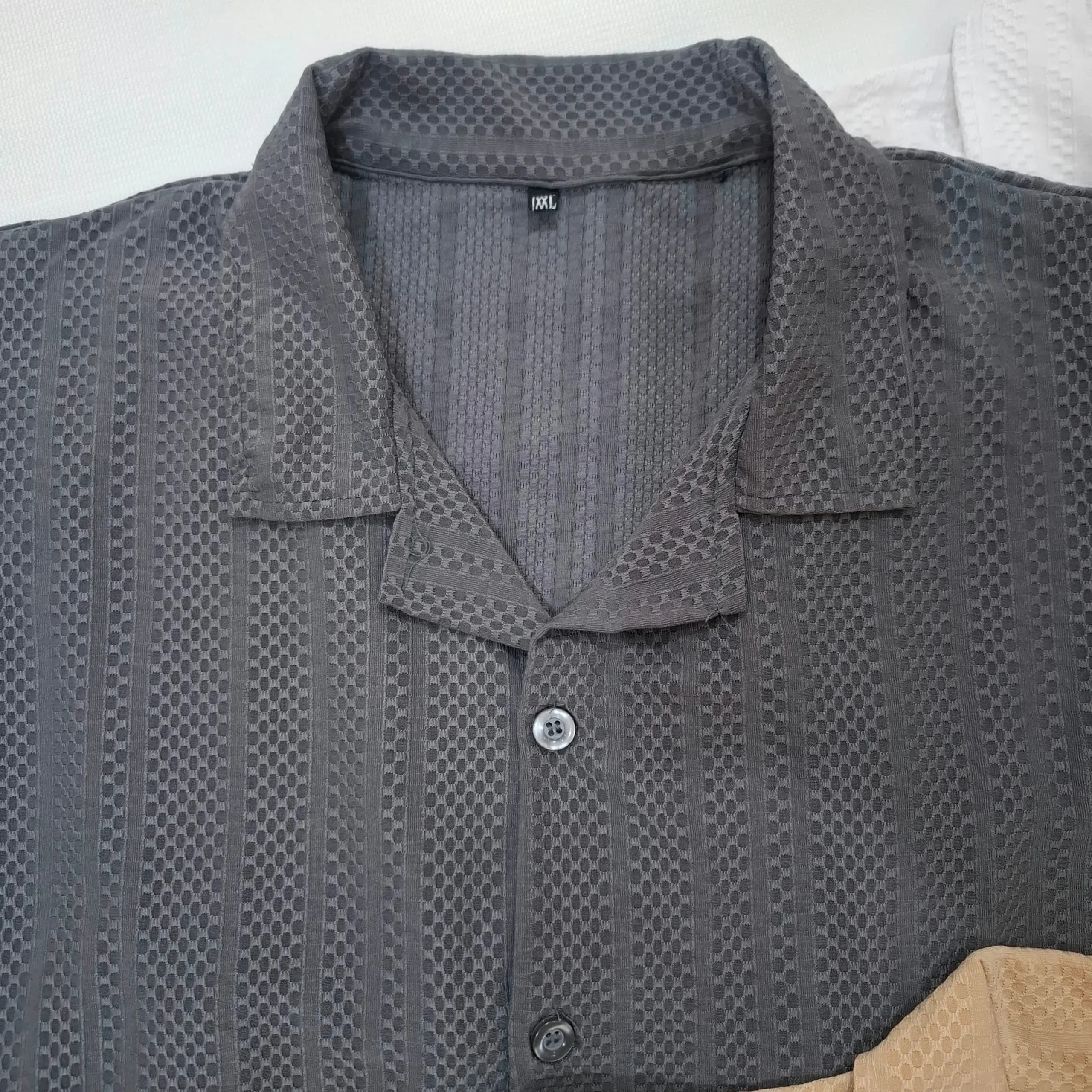 ست پیراهن و شلوارک مردانه پارچه مراکشی گرم بالا سایز L تا 3XL — تصویر ۶