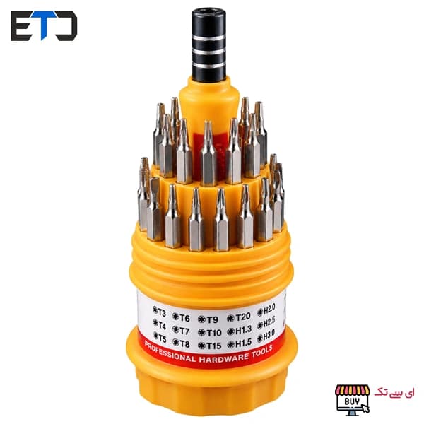 ست پیچ گوشتی 31 عددی نمکدانی مدل P-6036B — تصویر ۲