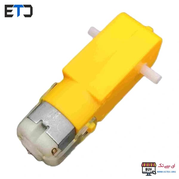 موتور گیربکس دو محوره زرد 3 تا 6 ولت