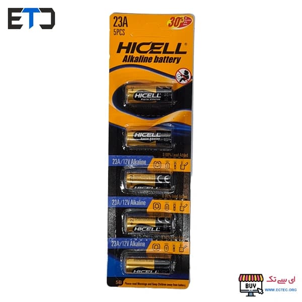 باتری ریموت کنترل 12 ولت HICELL هایسل 23A Alkaline