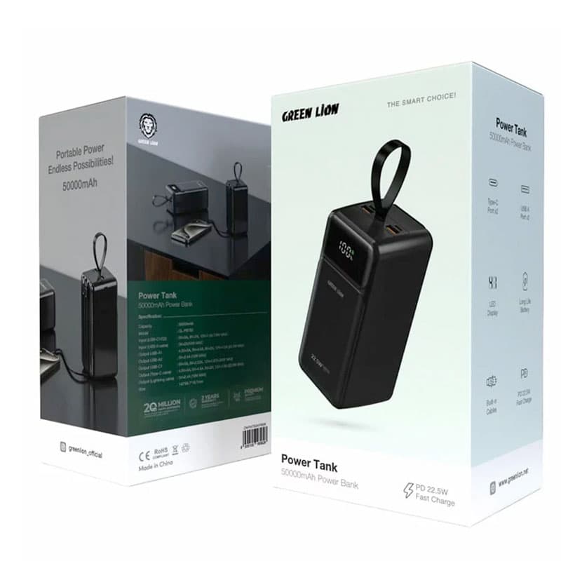 پاوربانک 50000 میلی آمپر ساعت گرین لاین Green Lion Power Tank GL-PBT50 — تصویر ۳