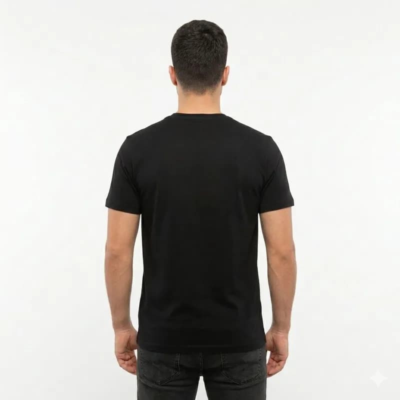 تیشرت آستین کوتاه مردانه یقه گرد پنبه سوپر طرح ساده کد 8755 — تصویر ۳