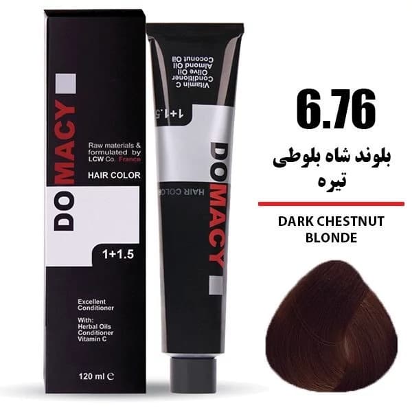 رنگ مو دوماسی شماره 6.76 حجم 120 میلی لیتر بلوند شاه بلوطی تیره