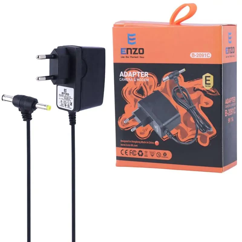 آداپتور مودم کمبو 9 ولت 1 آمپر Enzo B-2091C دوسر